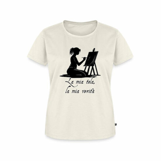 Mockup di t-shirt con silhouette e frase motivazionale La mia tela è la mia verità